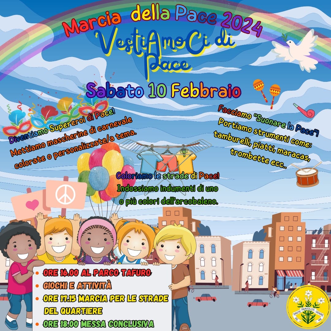 Marcia per la pace a Lecce a Parco Tafuro. Oggi alle 16