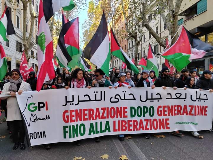 In 30mila sabato a Roma alla manifestazione nazionale pro Palestina