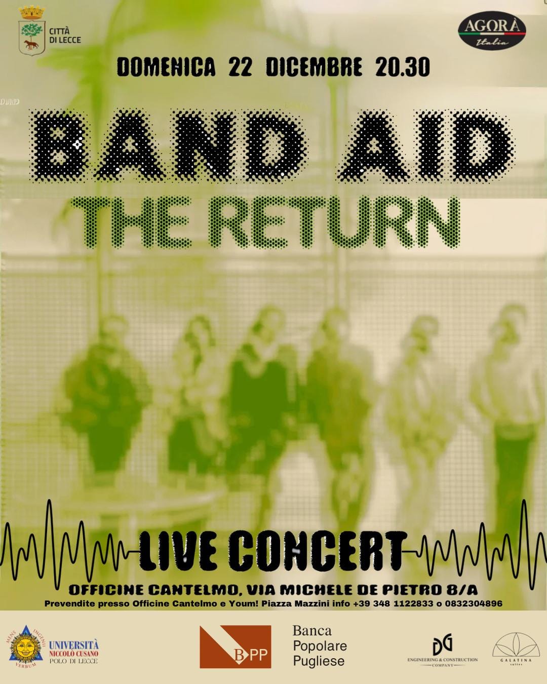 Il ritorno dei Band Aid. Concerto stasera alle Officine Cantelmo a Lecce.