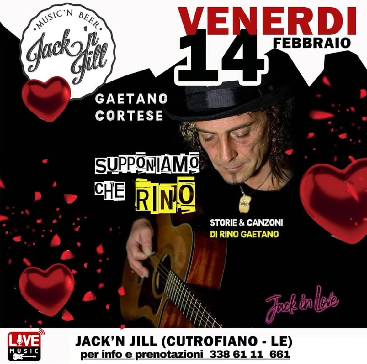 “Supponiamo che Rino…”. Storie e canzoni di Rino Gaetano interpretate da Gaetano Cortese stasera al Jack’n’Jill di Cutrofiano.