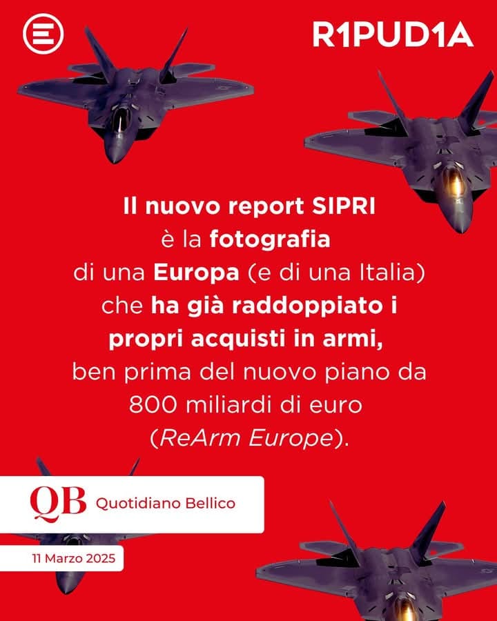 EUROPA: GIÀ RADDOPPIATE LE ARMI
