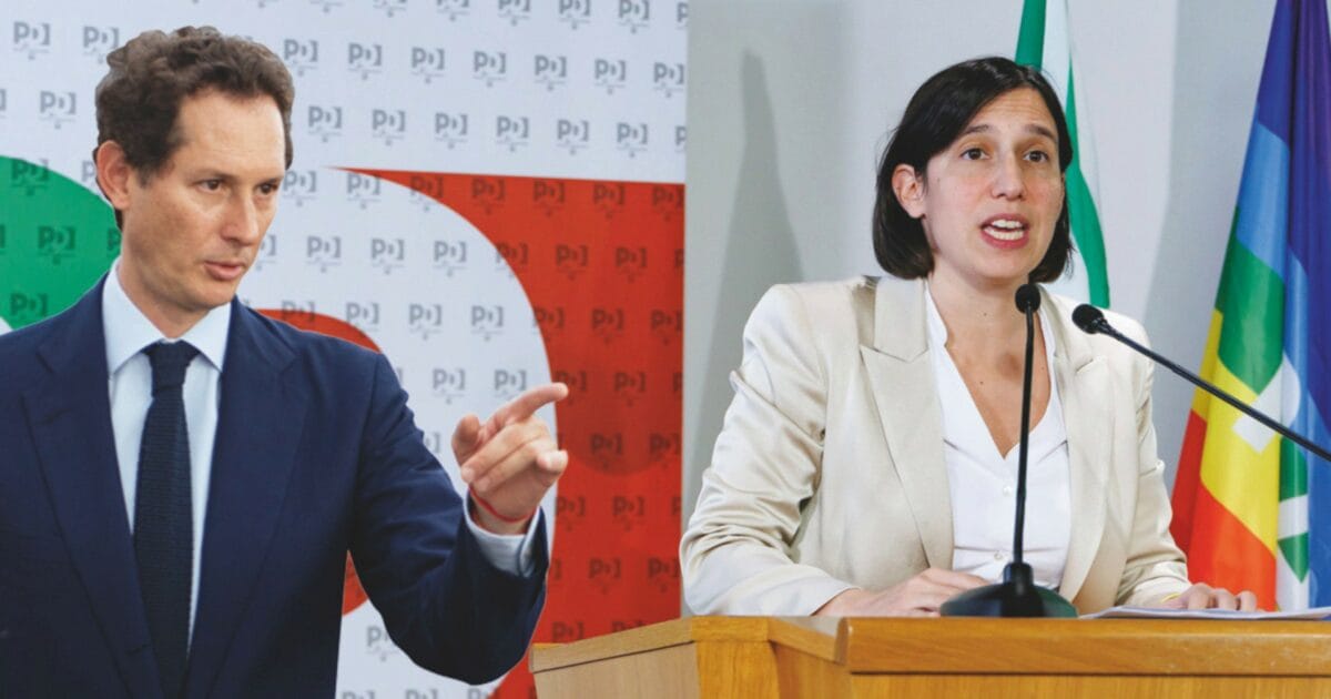 Schlein: La conversione dell’ auto verso la produzione militare è pura propaganda. Elkann: non ci convertiremo al militare.