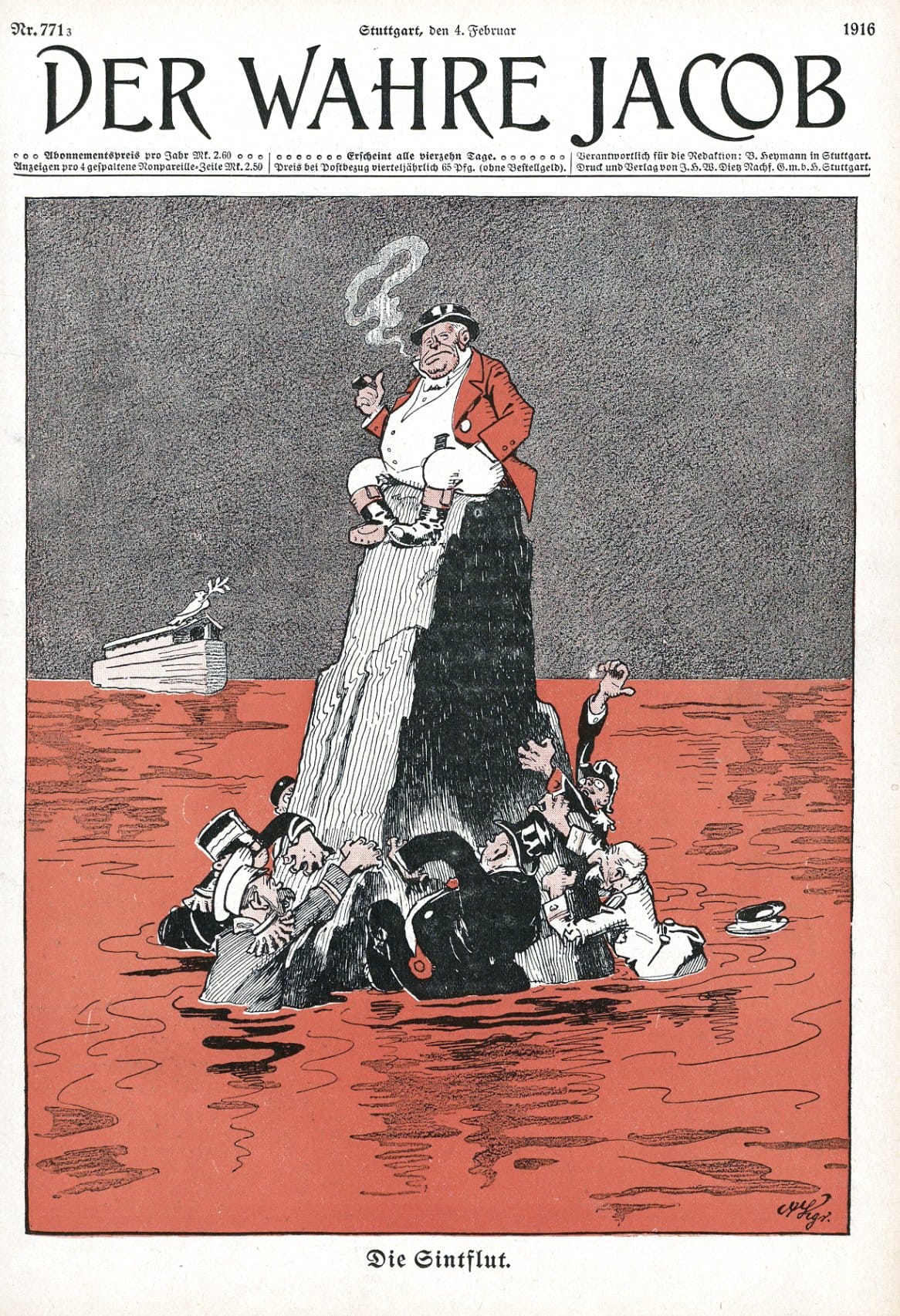 Propagandopolis: vignetta anti-britannica tedesca della prima guerra mondiale (1916)