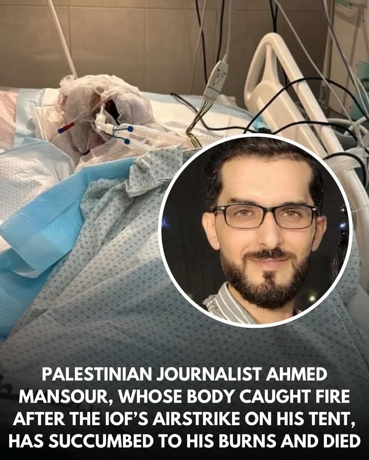 È morto il giornalista palestinese di Palestine Today Ahmed Mansour, inghiottito dalle fiamme dopo un raid aereo israeliano