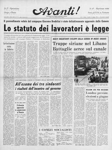 55 anni fa lo Statuto dei Lavoratori