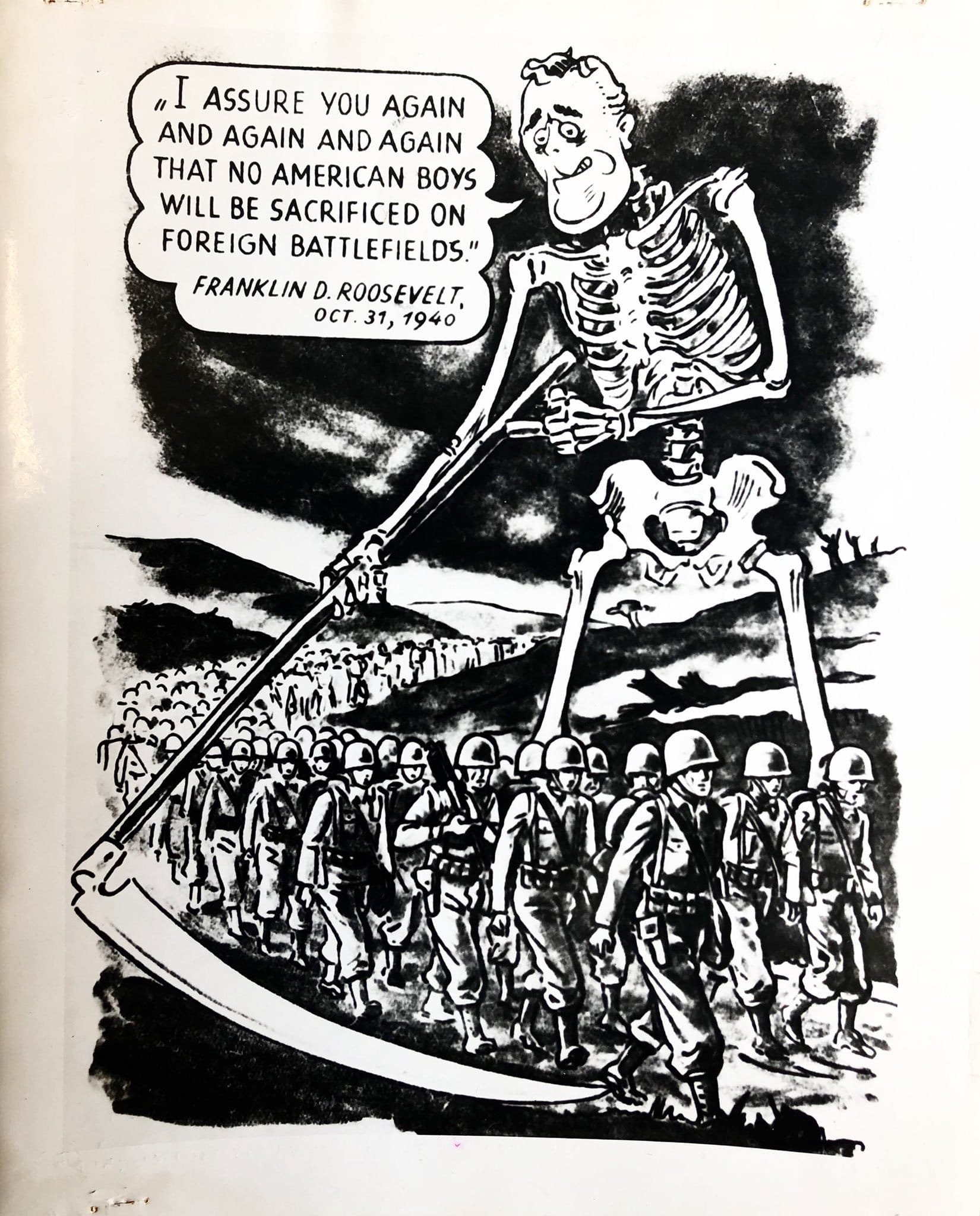 Propagandopolis/”Vi assicuro che nessun ragazzo americano verrà sacrificato su campi di battaglia stranieri” (Germania 1943)
