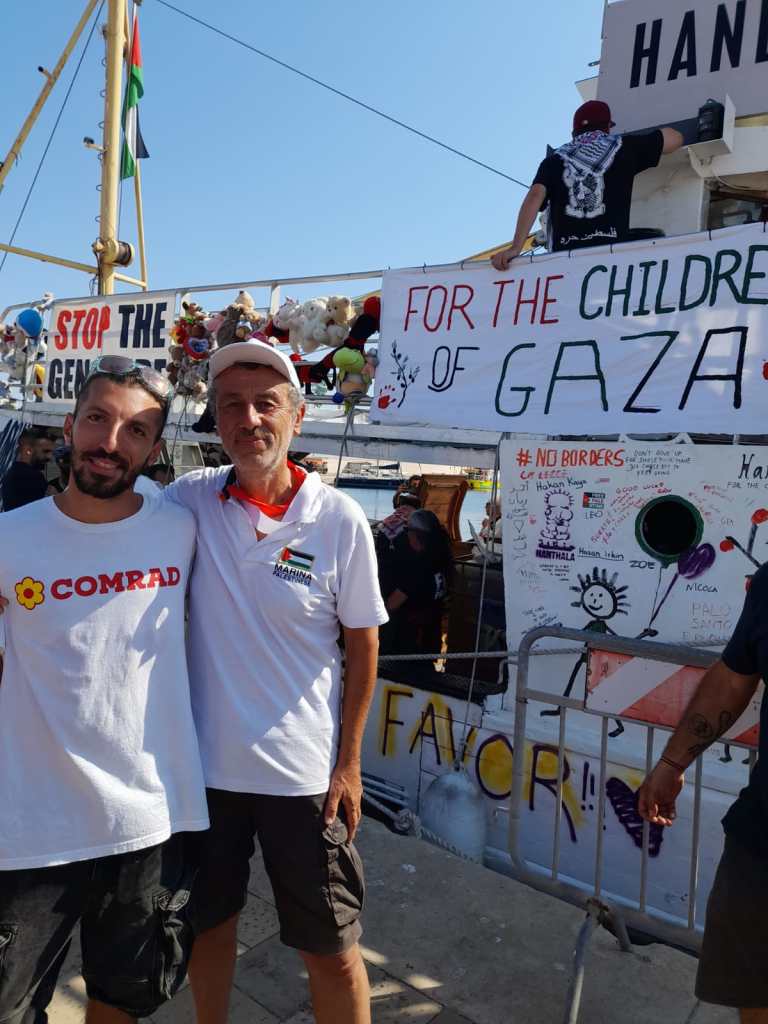 Appello di Antonio La Piccirella e Antonio Mazzeo dalla Handala in missione verso Gaza.