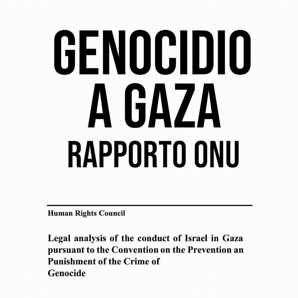 COSA SI DICE NEL RAPPORTO ONU CHE DECRETA, FINALMENTE, IN SPAVENTOSO RITARDO, CHE A GAZA STIAMO ASSISTENDO A UN GENOCIDIO.