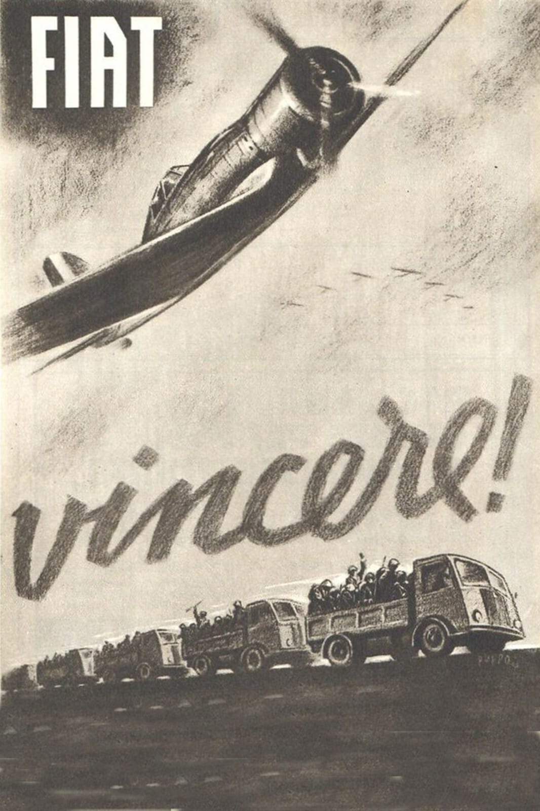 Propagandopolis/ manifesto Fiat del 1942 celebrativo del legame con il fascismo