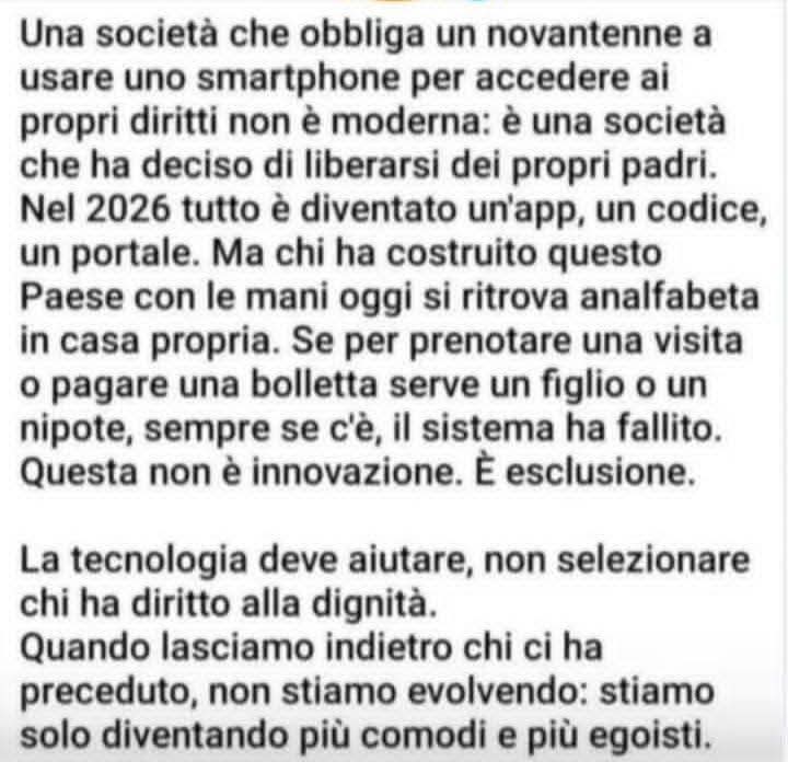 La tecnologia è utile se migliora la qualità della vita delle persone e non invece se le rende sue schiave.