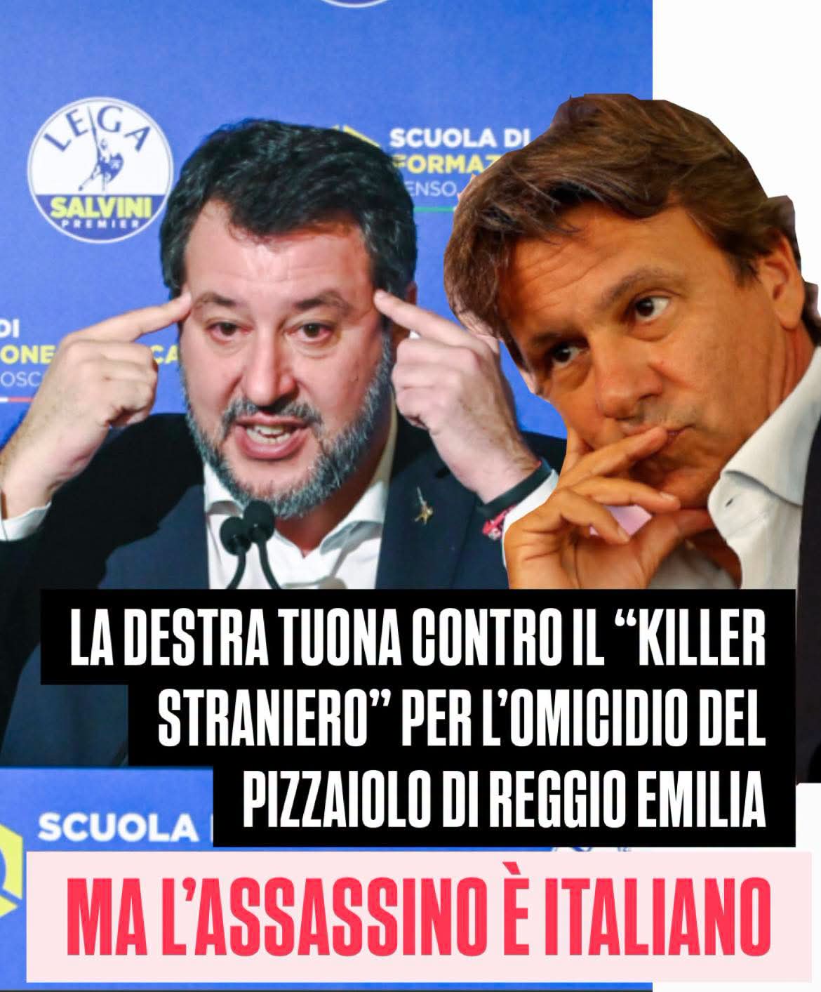 Omicidio del pizzaiolo di Reggio Emilia.”Dagli allo straniero!’, ma l’assassino è italiano …