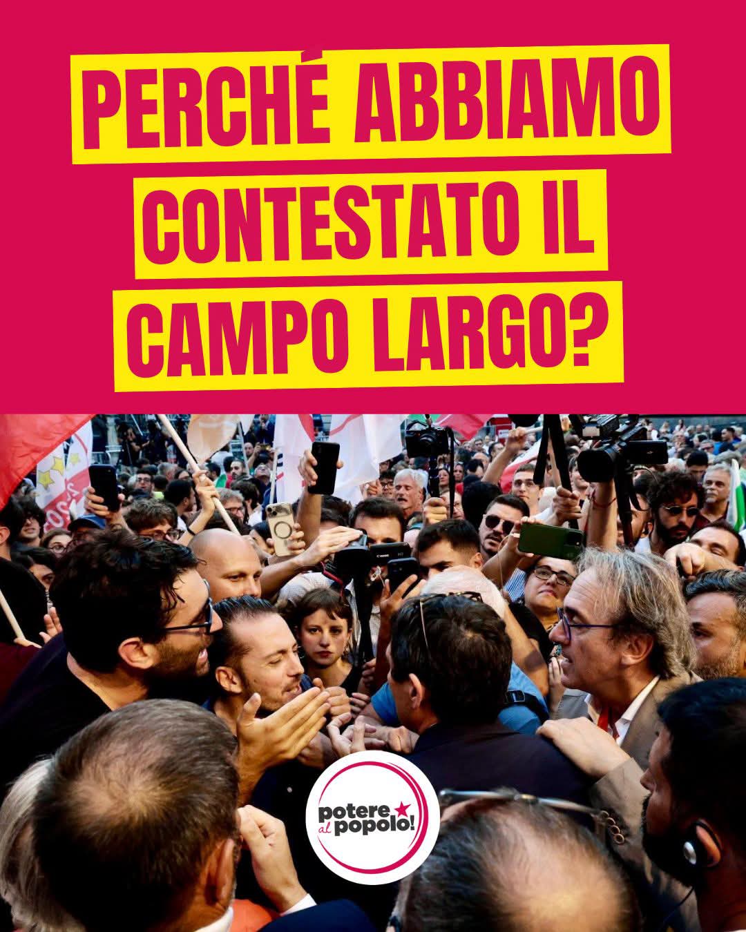 Perché Potere al Popolo ha contestato ieri a Napoli il campo largo?