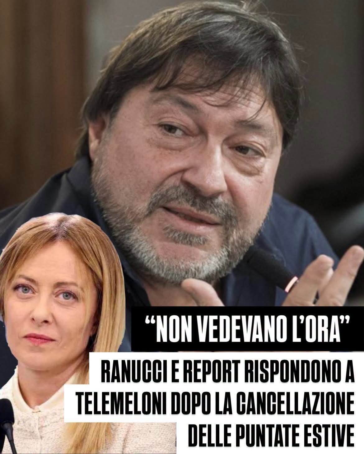 Ranucci e Report rispondono alla Rai (Telemeloni) che ha sospeso le repliche estive della trasmissione