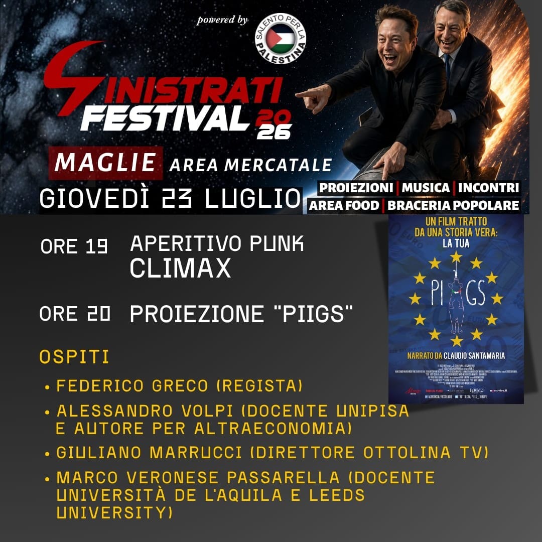 Sinistrati Festival a Maglie dal 23 al 25 luglio.
