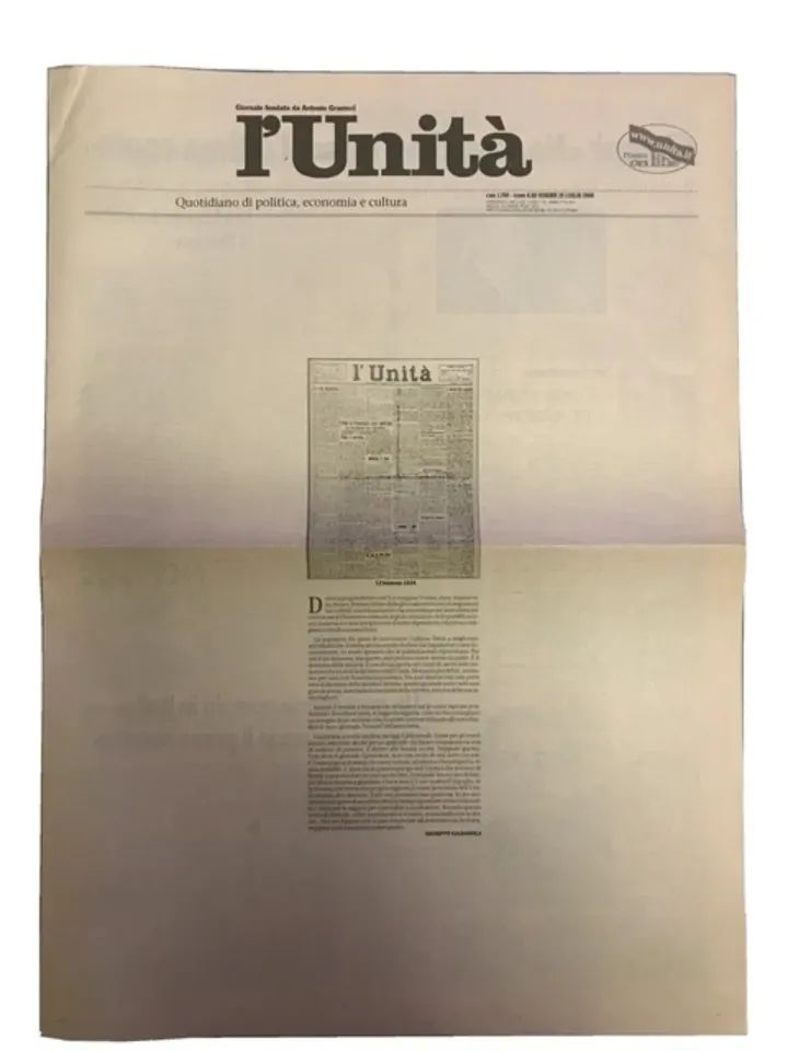 28 luglio 2000. Ultimo numero de l’Unità in edicola