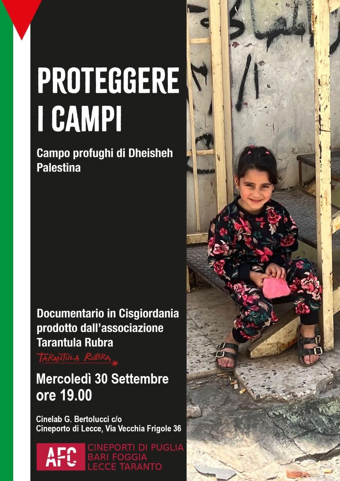 Al Cineporto di Lecce stasera (ore 19) un documentario girato in un campo profughi palestinese