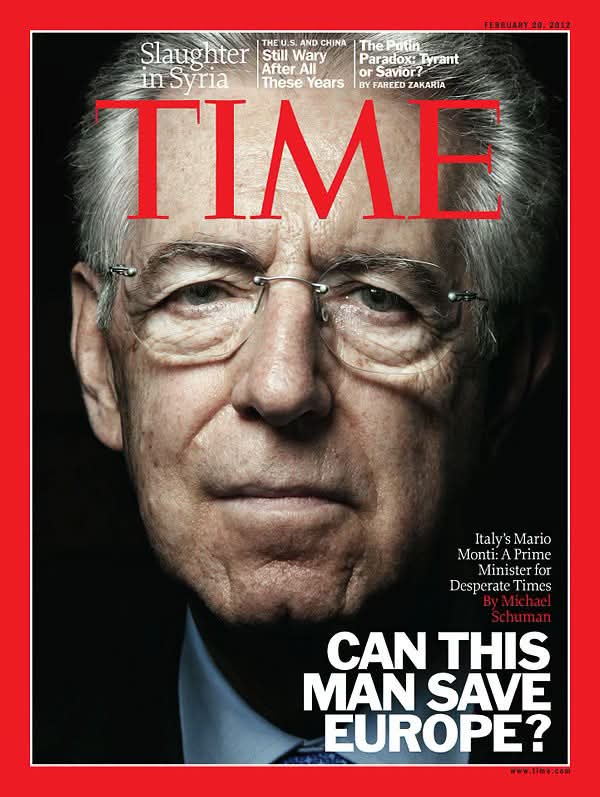 Il Time: “Può Mario Monti salvare l’Europa?”.