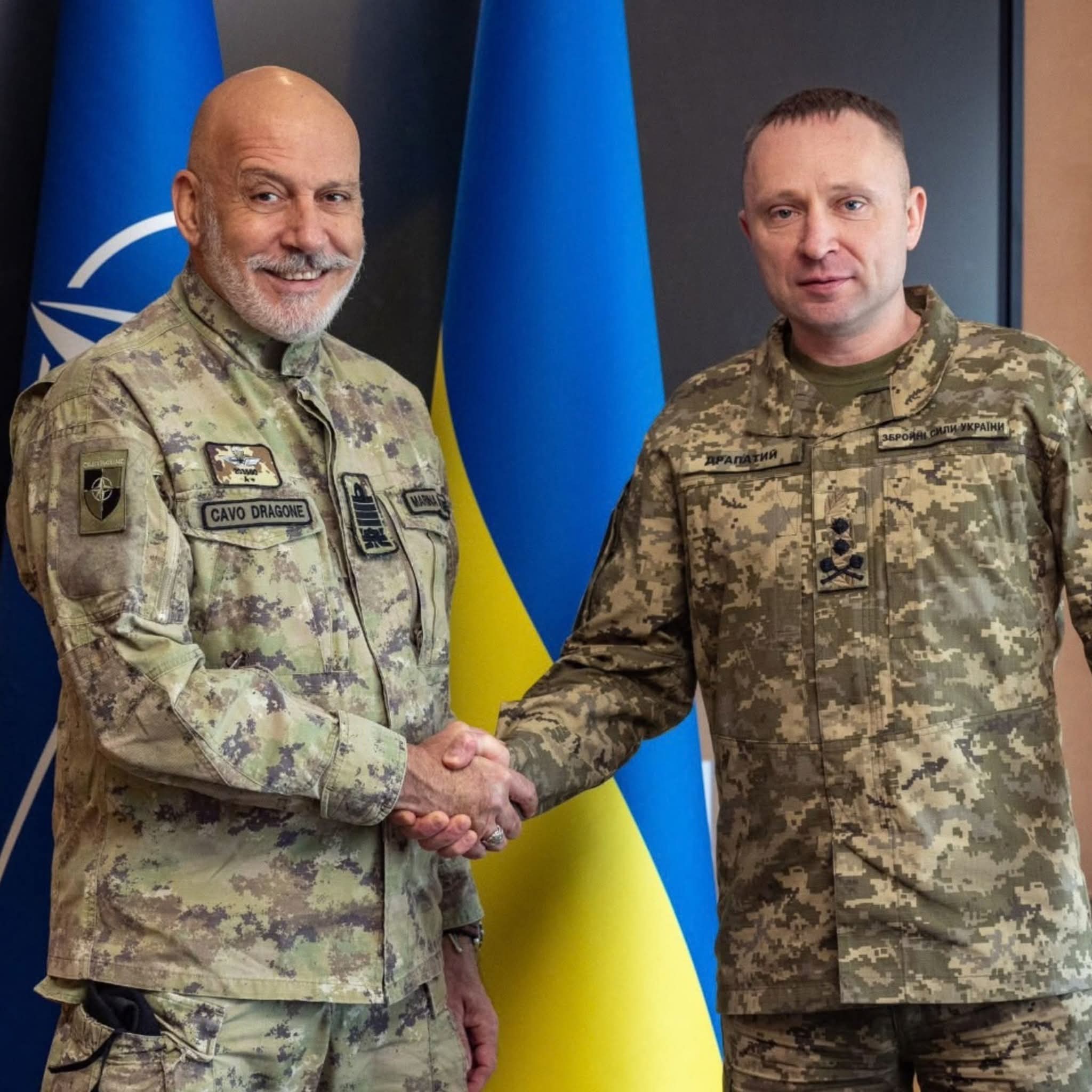 Cavo Dragone, presidente Comitato militare Nato ‘a Kiev con i 32 alleati, ribadito sostegno incondizionato’